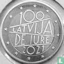 Letland 2 euro 2021 "100th anniversary Iure recognition of the Republic of Latvia" - Afbeelding 1