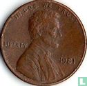 Verenigde Staten 1 cent 1981 (zonder letter) - Afbeelding 1
