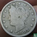 États-Unis 5 cents 1905 - Image 1