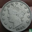 United States 5 cents 1903 - Image 1