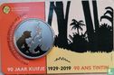 Belgique 5 euro 2019 (coincard - non coloré) "90 years Tintin" - Image 2