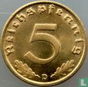 Empire allemand 5 reichspfennig 1937 (D) - Image 2