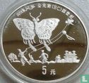 China 5 yuan 1992 (PROOF) "The first kites" - Image 2