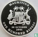 Maurice 100 rupees 2001 (BE) "Centenary of arrival in Mauritius of Mahatma Gandhi" - Image 1