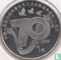 China 1 yuan 2015 "70th anniversary Victory over fascism and Japan" - Image 2