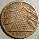 Duitse Rijk 5 rentenpfennig 1924 (D) - Afbeelding 1