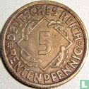 Duitse Rijk 5 rentenpfennig 1924 (J) - Afbeelding 2