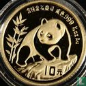 China 10 Yuan 1990 (PP - Gold) "Panda" - Bild 2