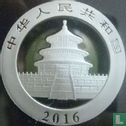 China 10 Yuan 2016 (gefärbt - Singapore coin show) "Panda" - Bild 1