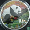 China 10 Yuan 2016 (gefärbt) "Panda" - Bild 2