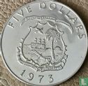 Liberia 5 dollars 1973 - Image 1