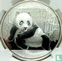 China 10 Yuan 2015 (ungefärbte) "Panda" - Bild 2