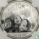 Chine 10 yuan 2013 (non coloré) "Panda" - Image 2