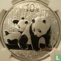 Chine 10 yuan 2010 (non coloré) "Panda" - Image 2