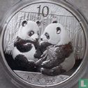 China 10 Yuan 2009 (ungefärbte) "Panda" - Bild 2