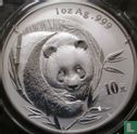 China 10 yuan 2003 (colourless) "Panda" - Image 2