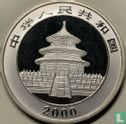 China 10 Yuan 2000 (PP - Silber) "Panda" - Bild 1
