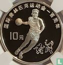 China 10 yuan 1994 (PROOF) "Centenary of the Modern Olympic Games - Basketball" - Afbeelding 2