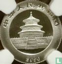 China 50 yuan 2004 (PROOF - platina) "Panda" - Afbeelding 1