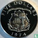 Liberia 5 dollars 1974 (PROOF) - Afbeelding 1