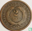 États-Unis 2 cents 1867 (type 2) - Image 2