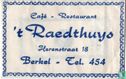 Café Restaurant 't Raedthuys - Afbeelding 1
