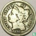Verenigde Staten 3 cents 1870 (koper-nikkel) - Afbeelding 1