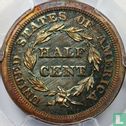 États-Unis ½ cent 1846 (refrappe) - Image 2