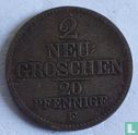 Saxony-Albertine 2 neu-groschen / 20 pfennige 1855 - Image 2