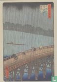 Sudden shower over Shin-Ohashi bridge and Atake, from the series 'one hundred famous views of Edo', 1857  - Image 1