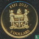 Fiji 5 dollars 2021 (PROOF) "60th anniversary First man in space" - Image 1