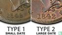 United States 1 cent 1842 (type 1) - Image 3