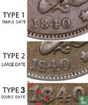 United States 1 cent 1840 (type 2) - Image 3