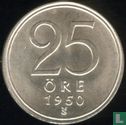 Sweden 25 öre 1950 (small TS) - Image 1