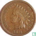 États-Unis 1 cent 1874 - Image 1