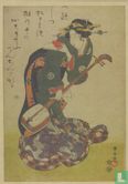 Geisha with a shamisen, from the series collection of geisha, 1816/18 - Afbeelding 1