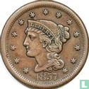 United States 1 cent 1857 (Braided hair - type 1) - Image 1
