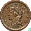 United States 1 cent 1857 (Braided hair - type 2) - Image 1