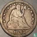 Verenigde Staten ¼ dollar 1847 (zonder letter) - Afbeelding 1