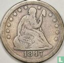United States ¼ dollar 1847 (O) - Image 1