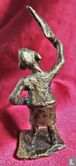 Bronze Asante gold weight - woman with carpet beater - Image 2