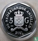 Netherlands Antilles 5 gulden 2021 (PROOF) "90 years Red Cross of Curaçao" - Image 1