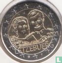 Luxemburg 2 euro 2021 (reliëf - leeuw) "40th anniversary of the marriage of Grand Duke Henri" - Afbeelding 1