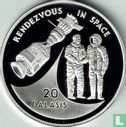 The Gambia 20 dalasis 1993 (PROOF) "Rendezvous in space" - Image 2