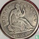 United States ½ dollar 1864 (without letter) - Image 1