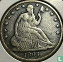 Vereinigte Staaten ½ Dollar 1863 (ohne Buchstabe) - Bild 1