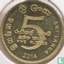 Sri Lanka 5 roupies 2014 "75th anniversary Bank of Ceylon" - Image 1
