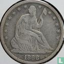 États-Unis ½ dollar 1866 (S - type 2) - Image 1