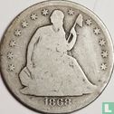 États-Unis ½ dollar 1868 (S) - Image 1