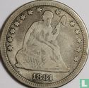 Verenigde Staten ¼ dollar 1881 - Afbeelding 1